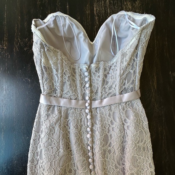 Mori Lee  Classic Mermaid Sweetheart Gown. Color Light Gray. Size 6. NWOT - Picture 11 of 14